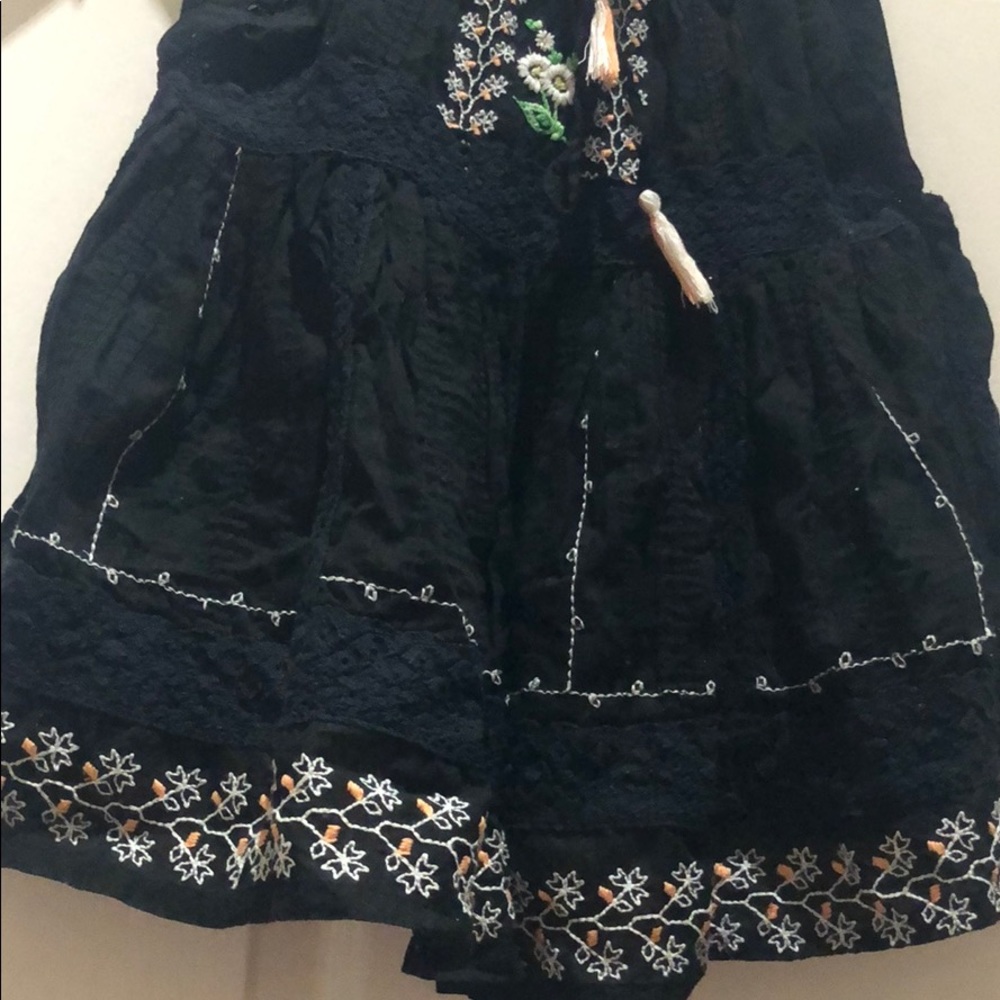 Free People Boho knitted Black Top😍🖤 - Picture 4 of 5